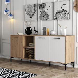 Aurora - 1634 Oak White Konzolni Stol