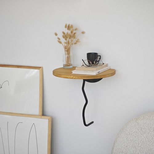 Leo - Black, Oak Black
Oak Wall Shelf slika 4