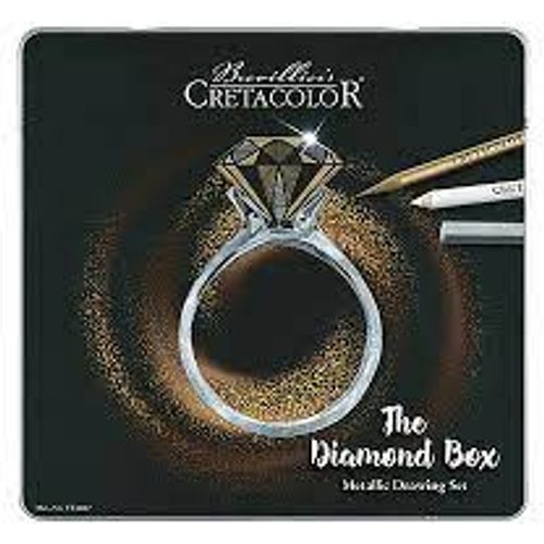 CRETACOLOR umjetnički set za crtanje the diamond box 15 kom u metalnoj kutiji 400 47 slika 1