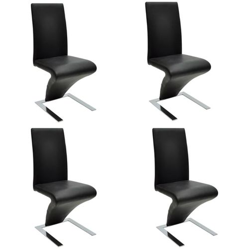 Blagovaonske stolice od umjetne kože 4 kom crne slika 14