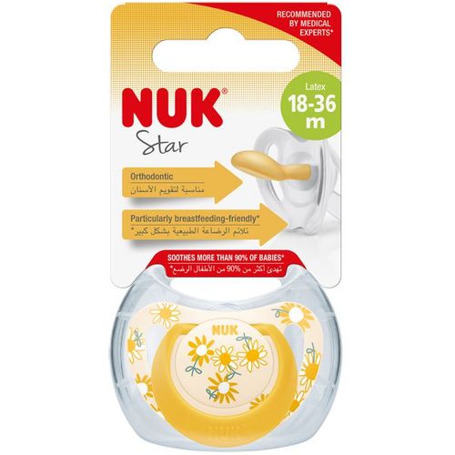 NUK Ortodontska duda varalica Star Latex 18-36mj, Cvjetići slika 2