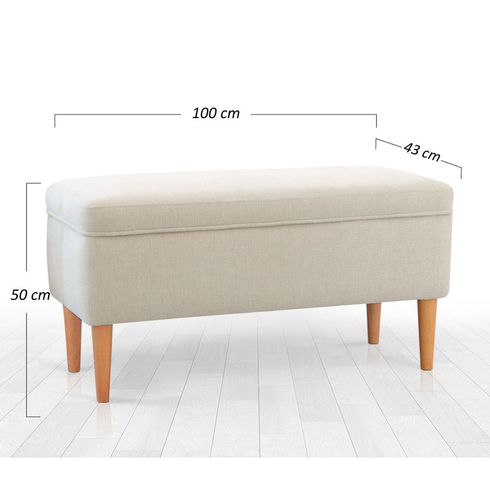 Glend - Kremasti Pouf slika 7