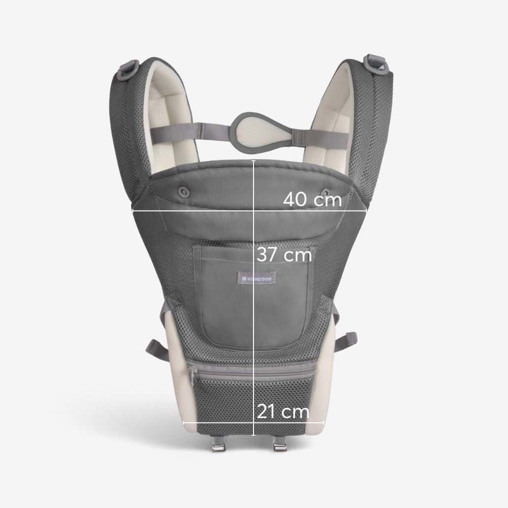 Kikka Boo Kengur nosiljka 3U1 Chloe, Mesh Grey slika 6