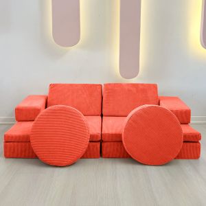 Puzzle - Orange Orange 2-Seat Sofa-Bed