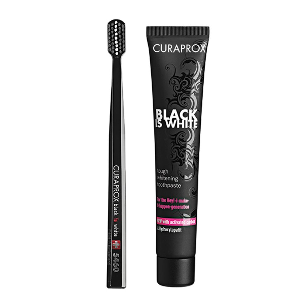 Curaprox Set Black is White Četkica za zube + Pasta za zube  slika 2