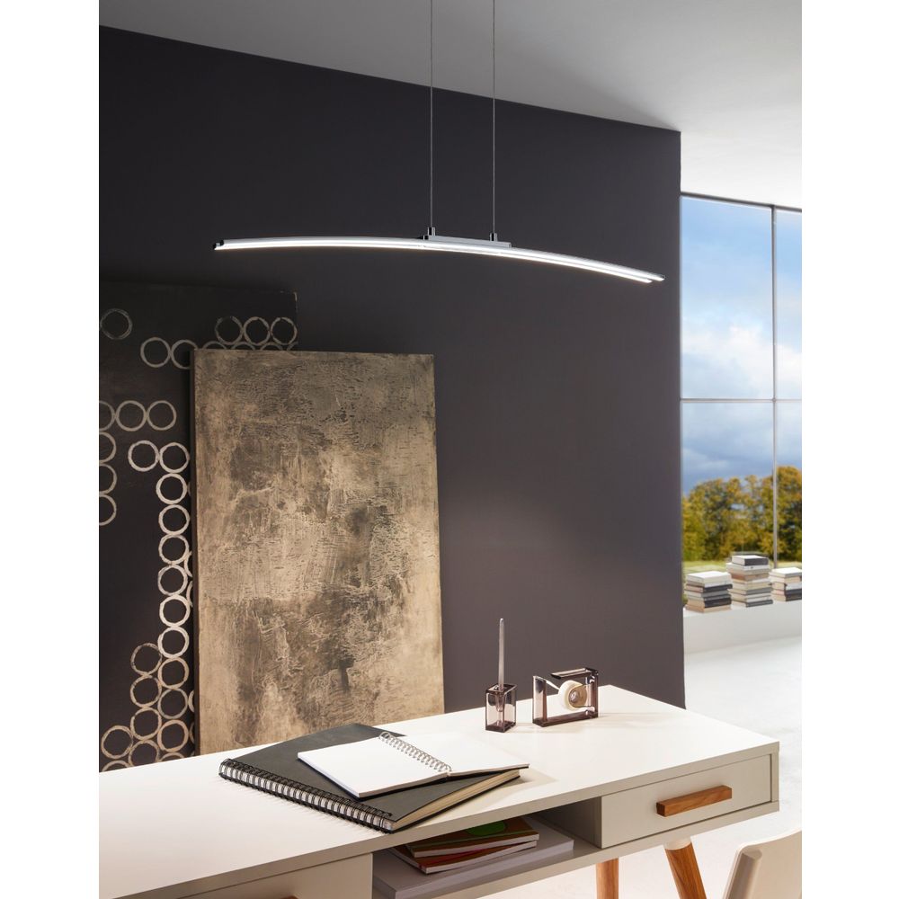 Eglo Lasana visilica/1, led, 30w, d 900, alu/krom bijela  slika 7