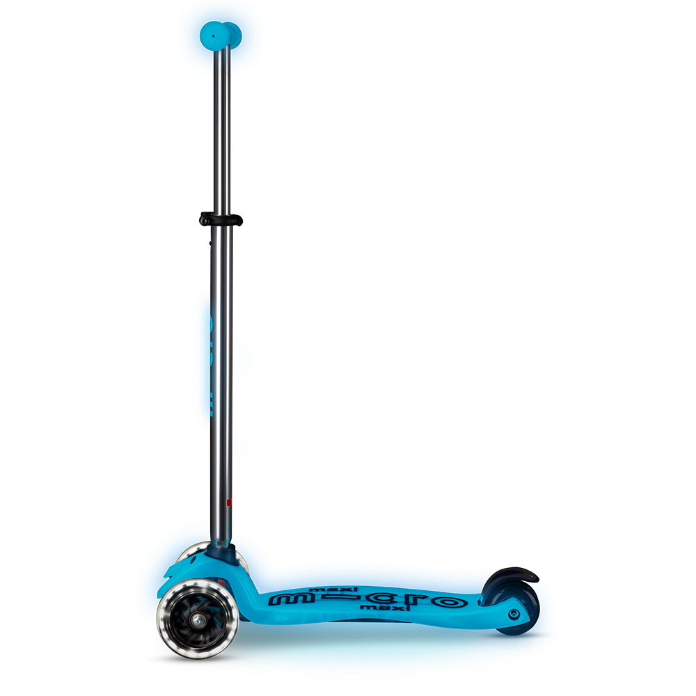 Micro Romobil Maxi Deluxe Glow LED, Crystal Blue slika 2