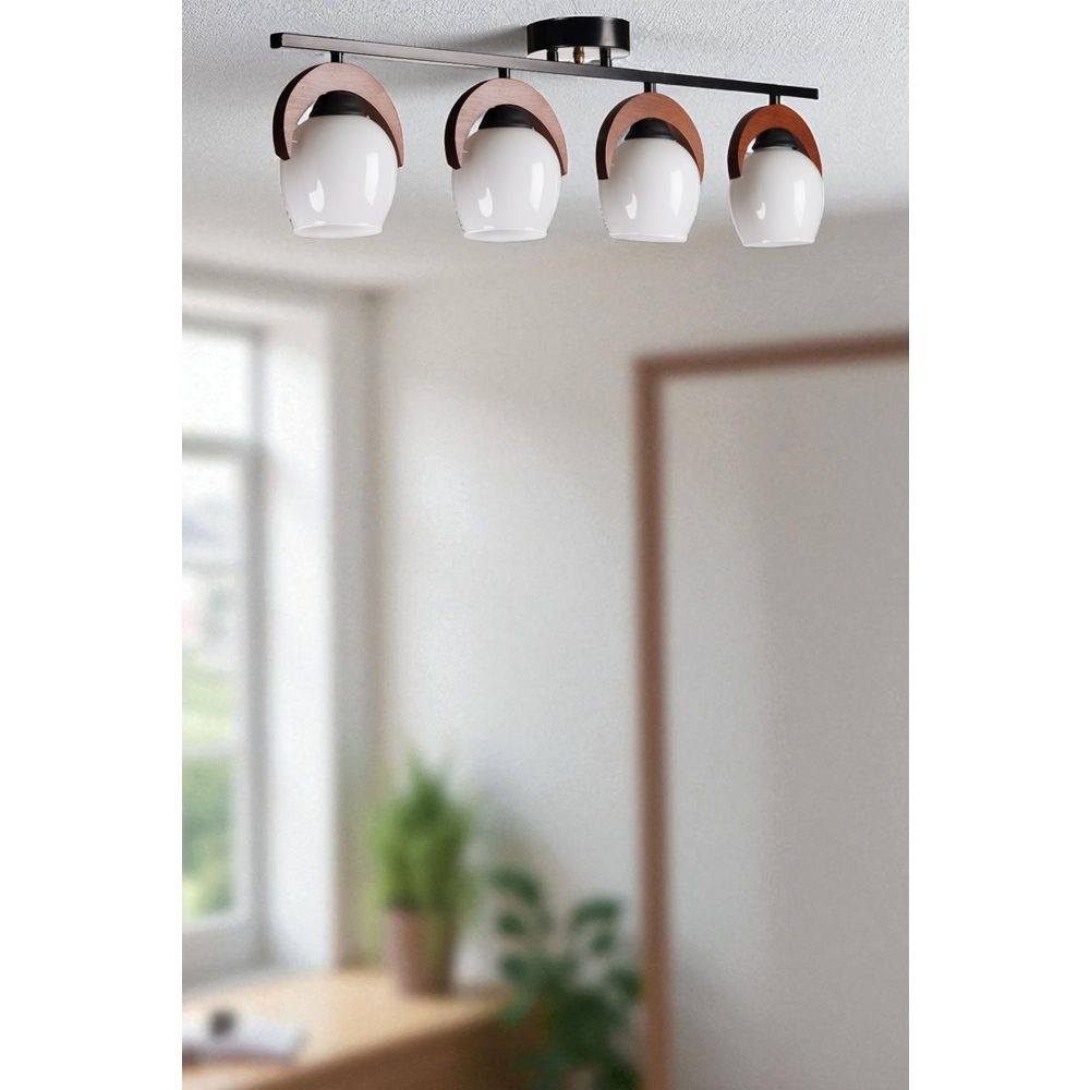 Opviq Luster 143, Bijela, Orah, Crna slika 1