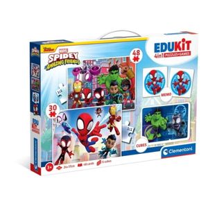 Clementoni CL18295 EDUKIT 4U1 Puzzle + Igre Spidey
