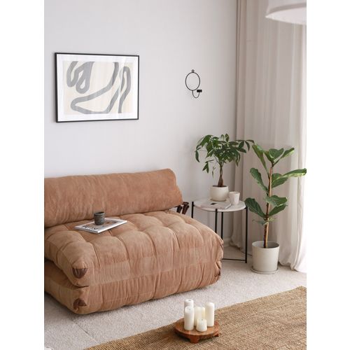 Fold Kadife 2 - Camel Camel 2-Seat Sofa-Bed slika 3