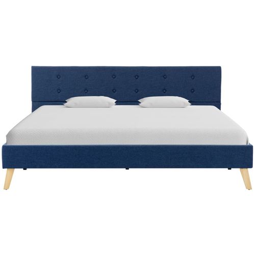 Okvir za krevet od tkanine plavi 160 x 200 cm slika 21