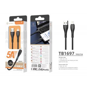 Techancy USB A- Lightning iPhone kabel 5A 1.2 m