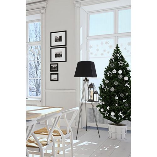 Star Siyah Lambader Prizma Siyah Abajurlu Black Floor Lamp slika 1