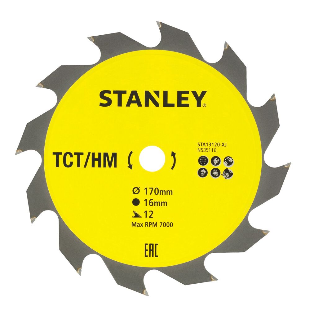 Stanley list za kružnu pilu TCT 170 x 16 x 12T STA13120 slika 1