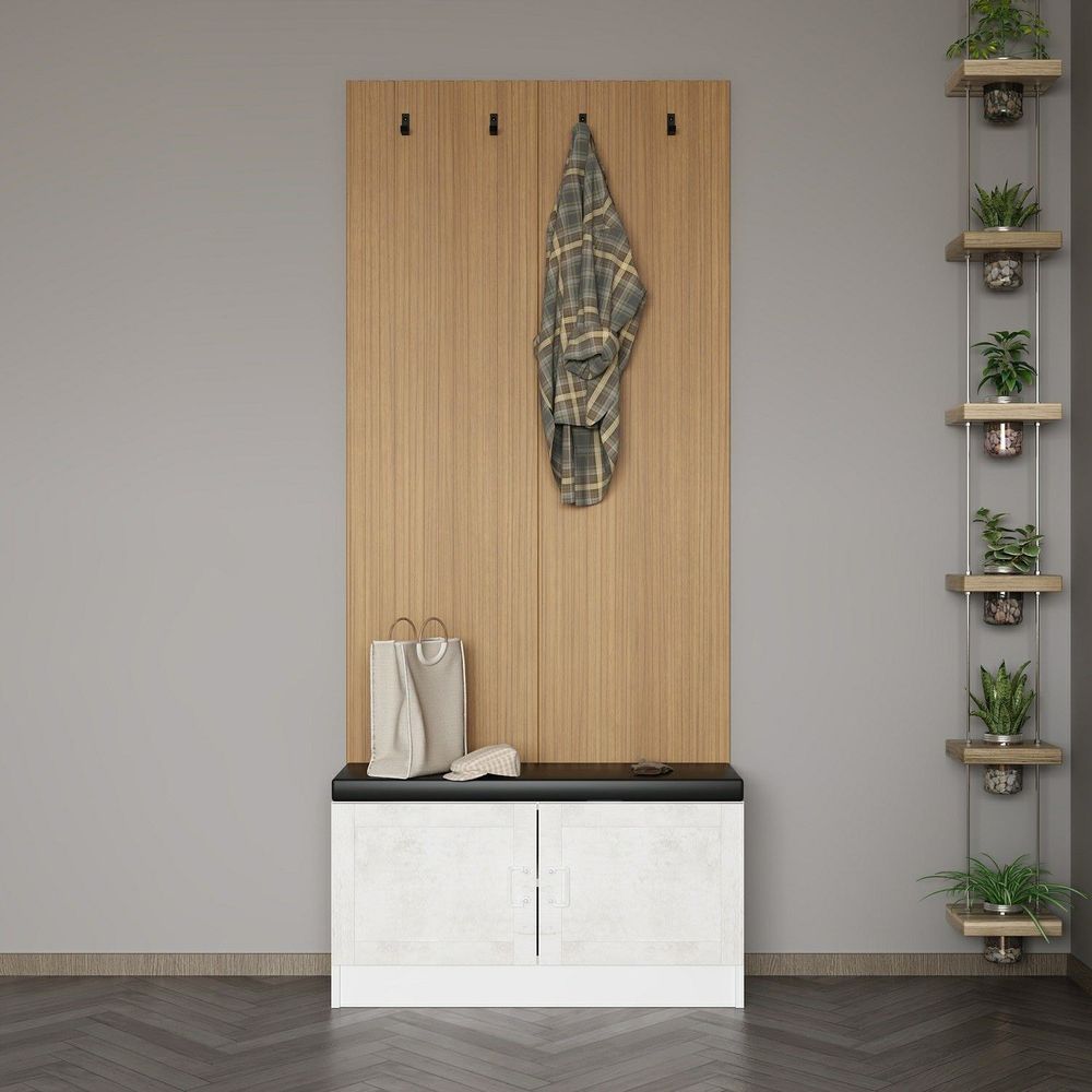 Noah - 8305 Bijeli Stalak za Hodnik slika 1