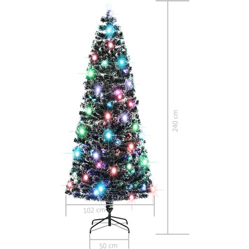 Umjetno božićno drvce sa stalkom LED 240 cm optička vlakna slika 13