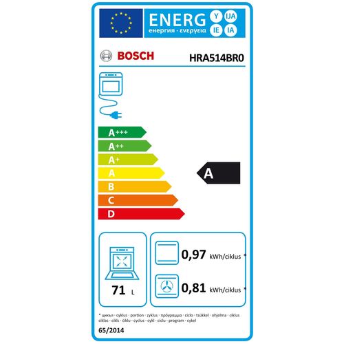 Bosch ugradbena pećnica HRA514BR0 slika 14