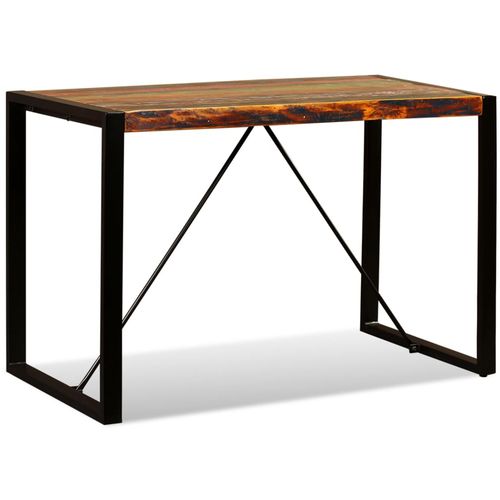 Blagovaonski stol od masivnog obnovljenog drva 120 cm slika 57