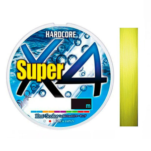 H4490-Y HARDCORE upredena struna X4 150m #2.0 Hi-Vis Yellow 13.0kg (0.24mm)