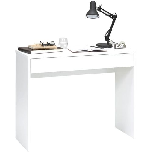 FMD radni stol sa širokom ladicom 100 x 40 x 80 cm bijeli slika 6