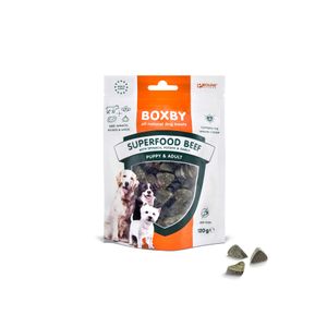 Boxby Poslastica za pse Puppy Adult Super Food Govedina, Špinat i Češnjak, 120 g