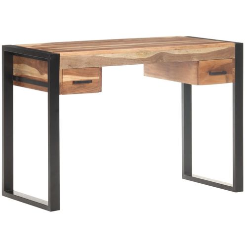Radni stol 110x50x76 cm od masivnog drva s obradom od šišama slika 24