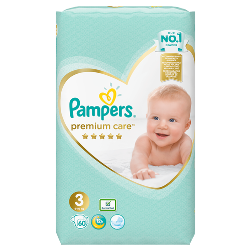 Pampers premium care, pelene s trakicama za učvršćivanje slika 4