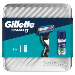 Gillette poklon paket brtivica i gel za brijanje u limenoj kutiji
