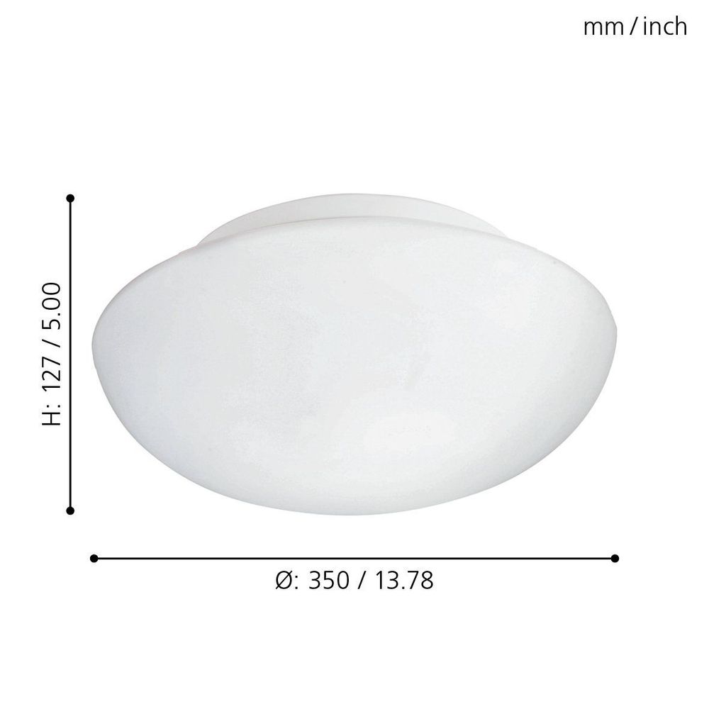 Eglo Ella Plafonjera/2 ¤350 Opal/Bijela slika 3