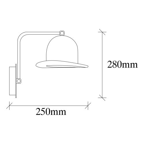 Zidna lampa Fötr Sivani - MR-324 Crna slika 7