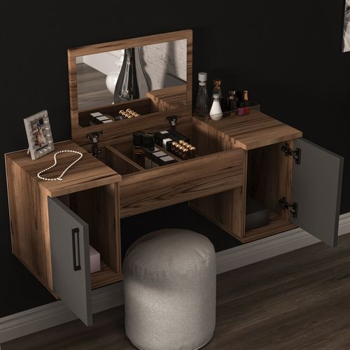 Mercan - Light Walnut, Anthracite Light Walnut
Anthracite Make-Up Table slika 3