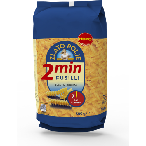 Zlato Polje tjestenina fusilli 2 min, 500g slika 1