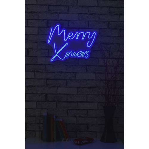 Wallity Ukrasna plastična LED rasvjeta, Merry Christmas - Blue slika 3