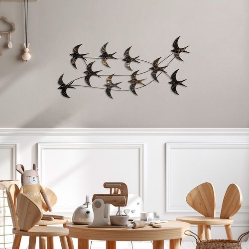 Wallity Metalna zidna dekoracija, Flock of Swallows 3 slika 3