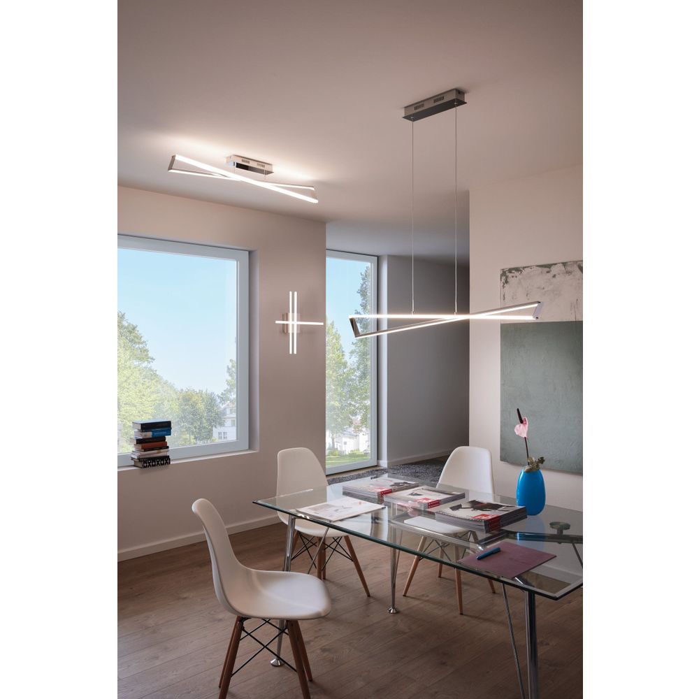 Eglo Lasana 1 Stropna LED Lampa, 18W, Promjer 500mm, Aluminij/Krom, Bijela slika 2