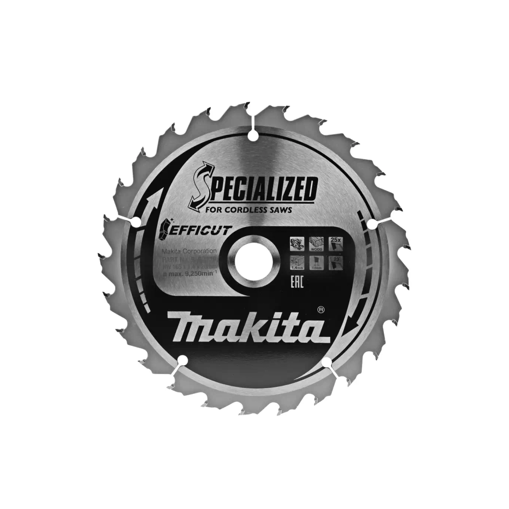 Makita - List pile efficut za drvo 165x20mm 25Z B-62985 slika 1