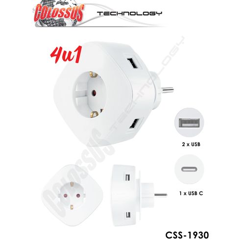 COLOSSUS USB Utikač 4u1 CSS-1930 slika 1