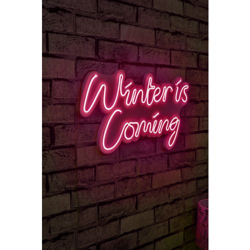 Wallity Ukrasna plastična LED rasvjeta, Winter is Coming - Pink slika 1