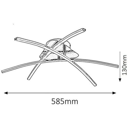 Rabalux Alexis plafonska lampa LED 3x7W hrom Moderna rasveta slika 6