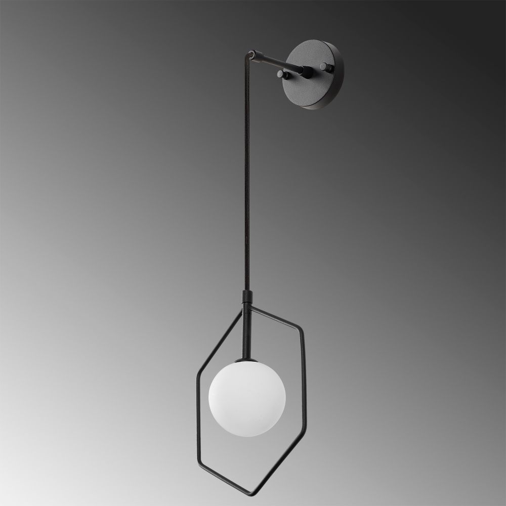 Geometri - 11105 Crno-Bijela Zidna Lampa slika 3