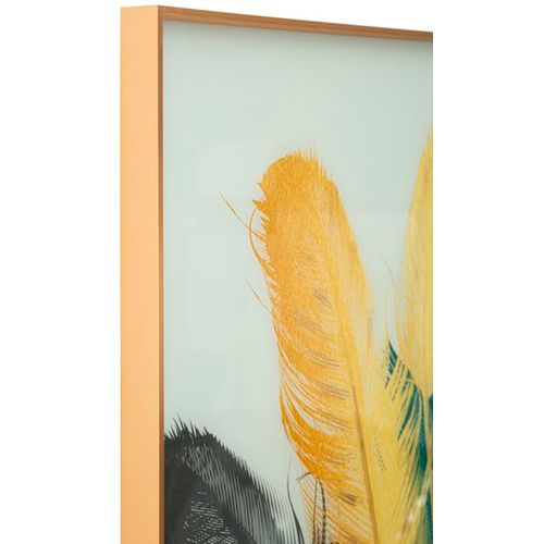Mauro Ferretti Stakleni zidni panel s okvirom perje cm 80x3,5x120 slika 2