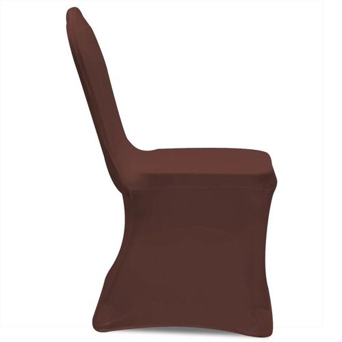 Rastezljive navlake za stolice 6 kom Smeđa boja slika 5