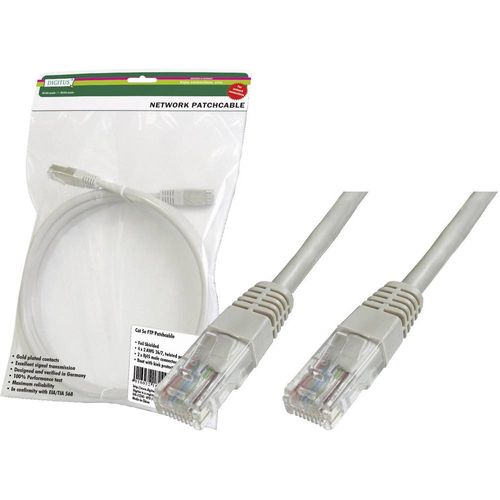 Digitus DK-1614-010 RJ45 mrežni kabeli, patch kabeli cat 6 U/UTP 1.00 m siva sa zaštitom za nosić 1 St. slika 2