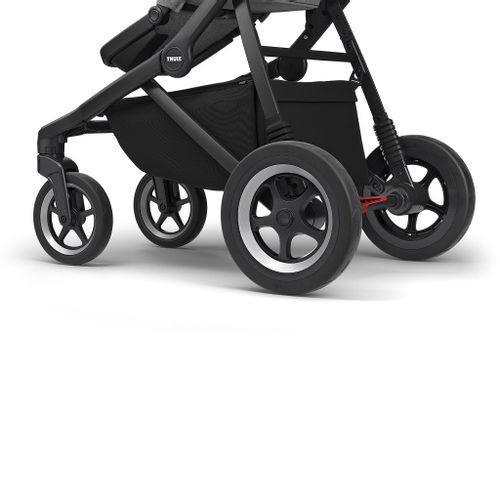 Komplet Thule Sleek 2u1 dječja kolica siva s crnim okvirom + Thule Sleek košara slika 22