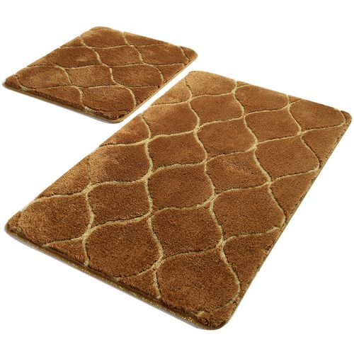 Infinity - Caramel Caramel Acrylic Bathmat Set (2 Pieces) slika 2