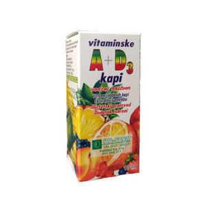 Iva Farm Vitamin A + D3 Kapi 10 ml dodatak ishrani za imunitet, vid i kosti