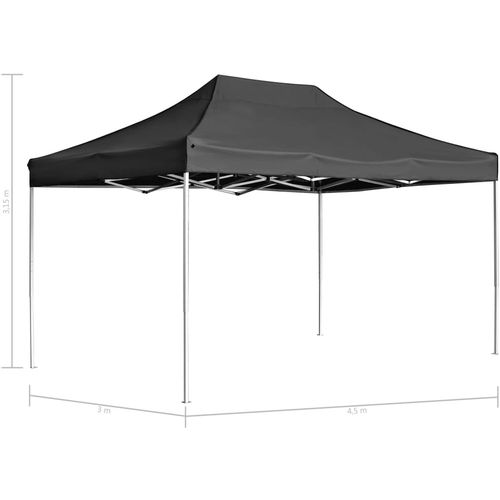 Profesionalni sklopivi šator za zabave 4,5 x 3 m antracit slika 8