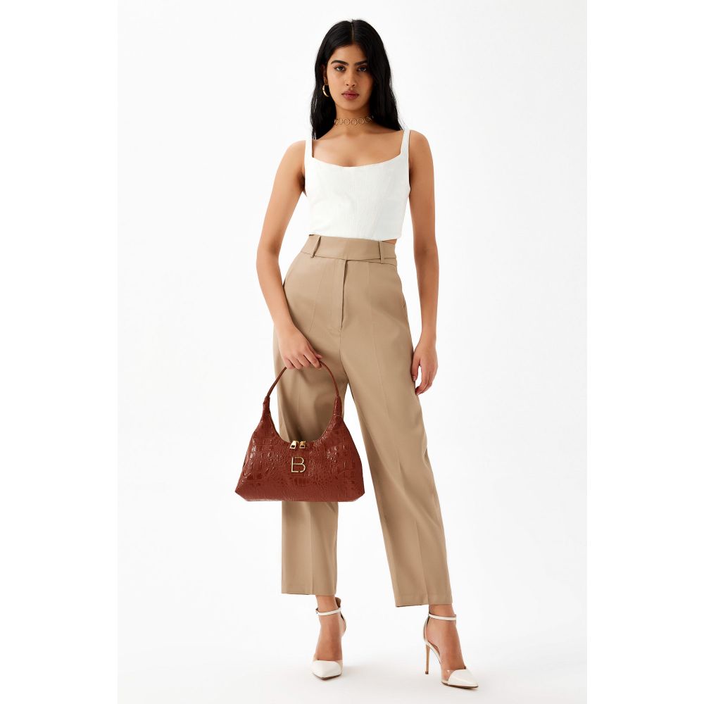 Ženska Torba preko Ramena 505 - Croco Tan slika 6