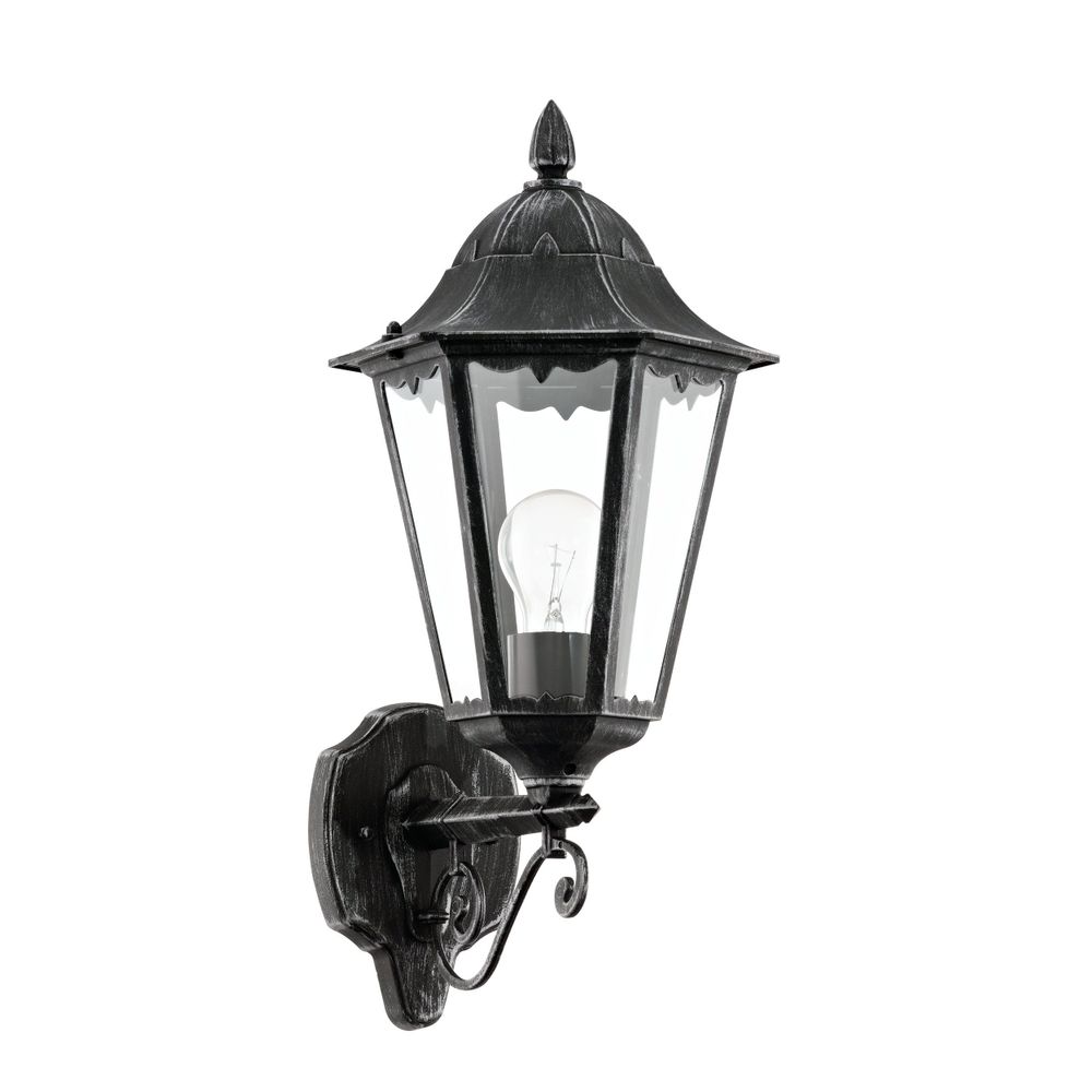 Eglo Navedo Vanjska Zidna Lampa - Crna/Srebrna, E27 slika 1