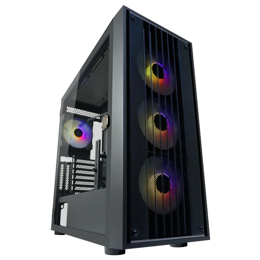 LC-Power Case Gaming 810BE-ATX, ATX, Micro ATX, MiniITX4x 120mm ARGB fans, tempered glass slika 1